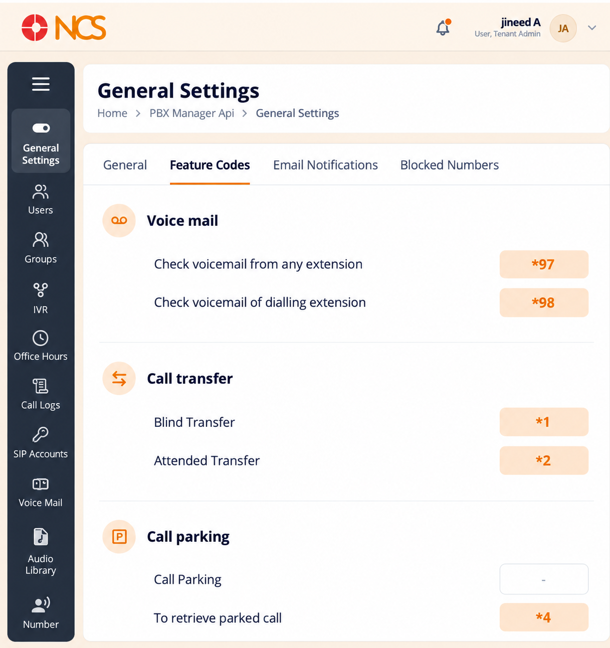 المقسم الآلي 1.3 Review Feature Codes