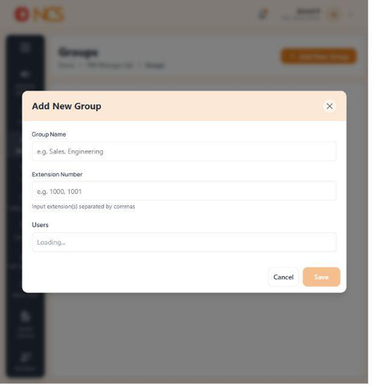 Add New Group Form