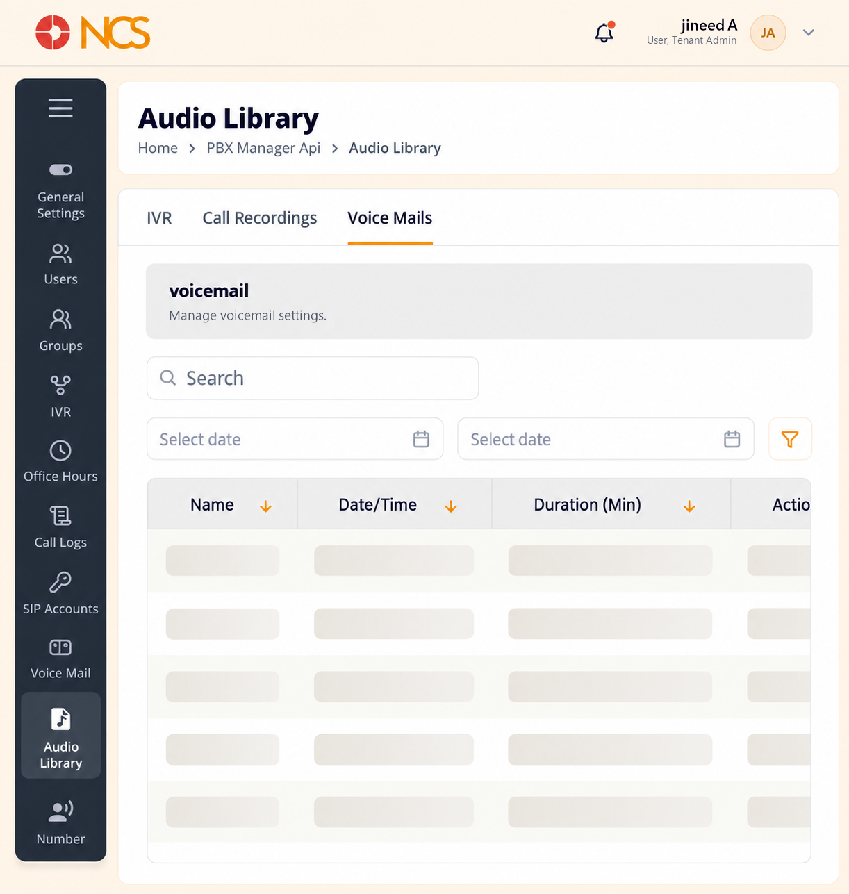 المقسم الآلي 9.3 Voicemail Audio