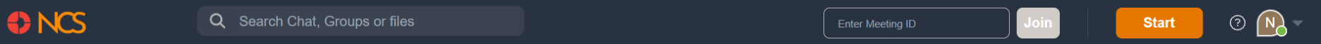 NCS One لوحة التحكم Header Bar
