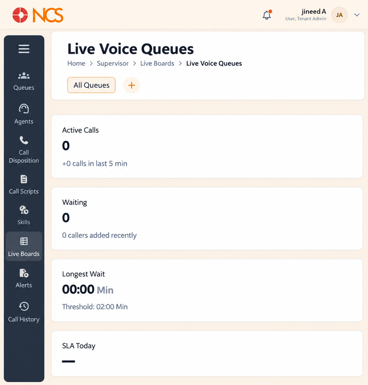 SUP 6.1 Live Voice Queues Board