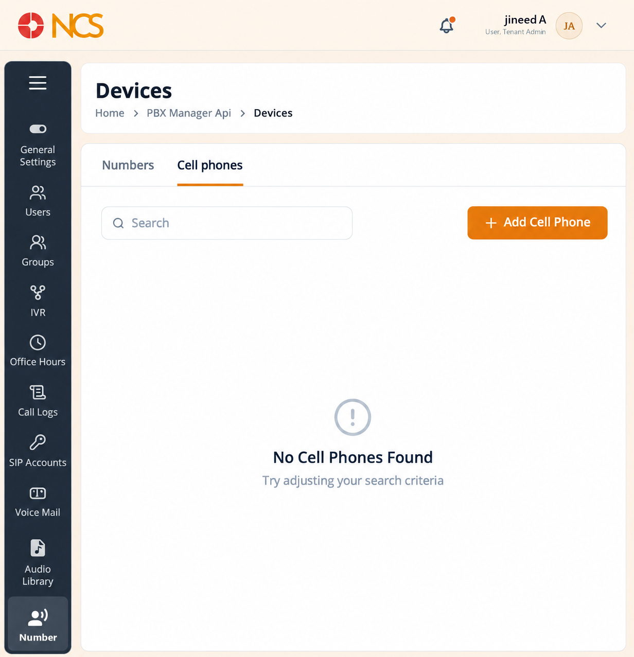 PBX 10.1 Devices - Numbers &amp; Cell Phones