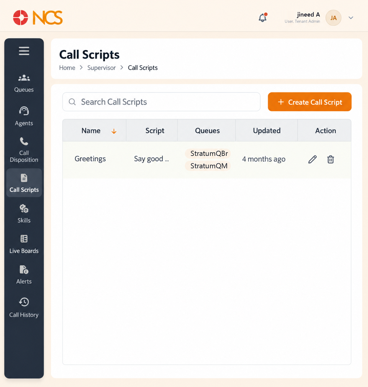 SUP 4.1 Appel Scripts List