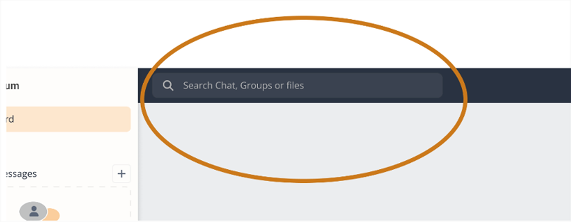 Global Search bar highlighted in the top bar