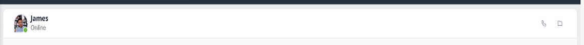 Chat Top Bar showing the system status