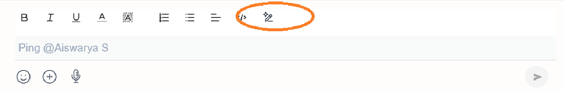 Message Input Box with the Smart Compose button highlighted