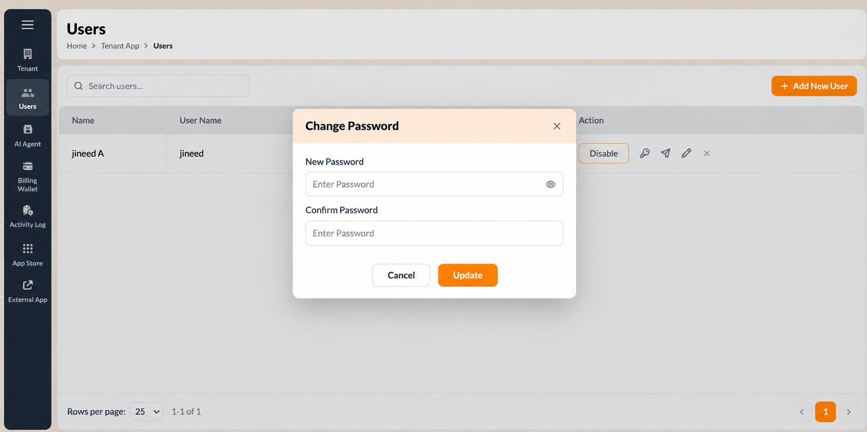 Change Kata Laluan Modal