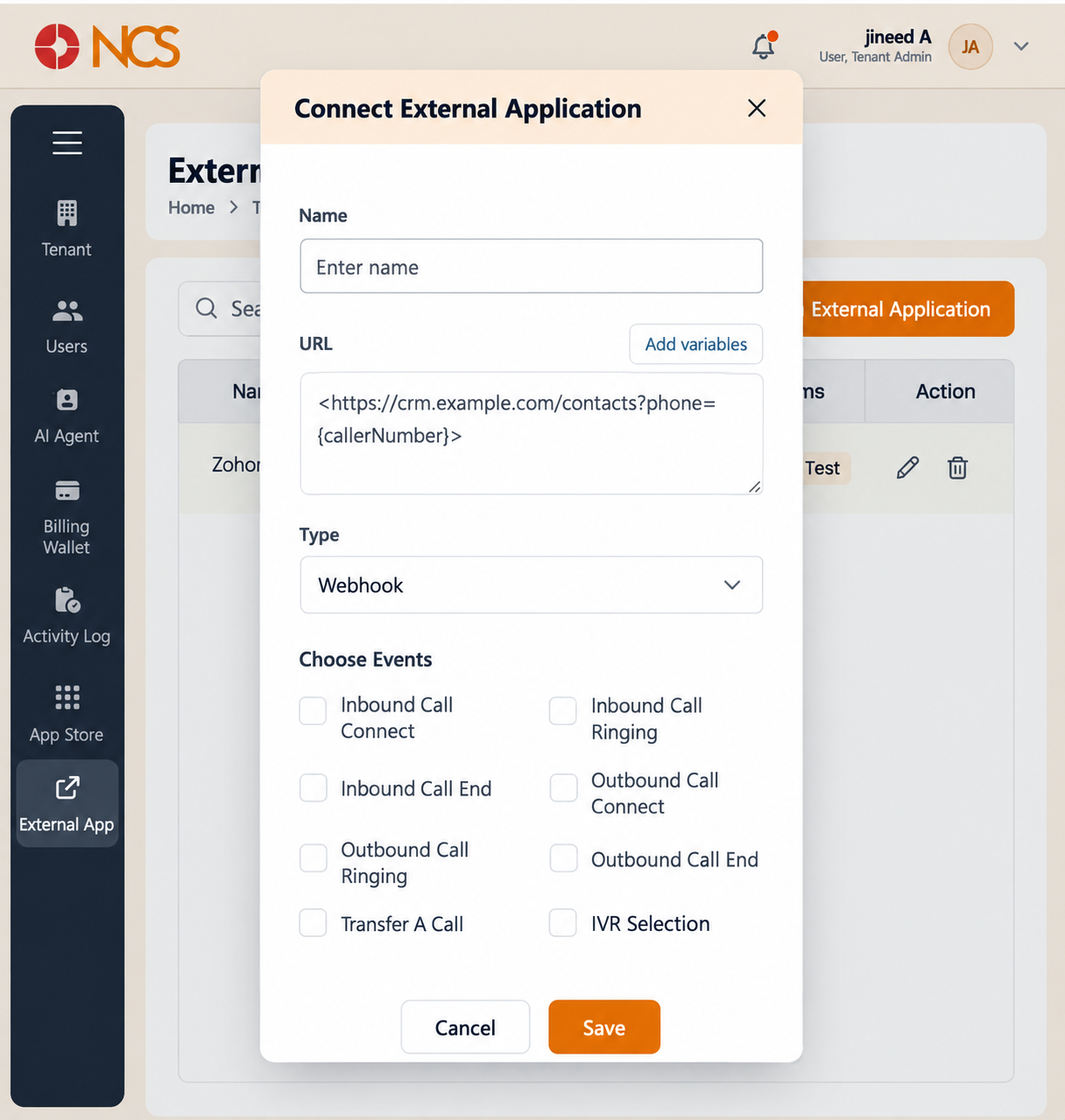 Connect Aplikasi Luarlication Form