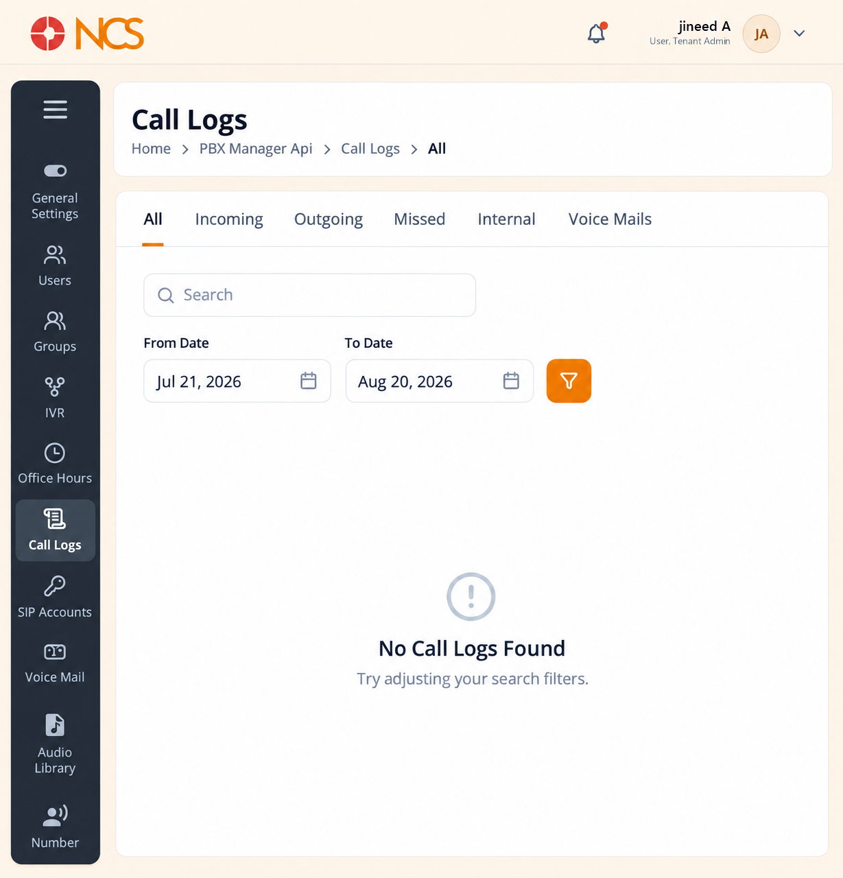 PBX 6 Registros de Chamadas